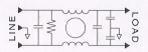 Typical AC line filtering block diagram